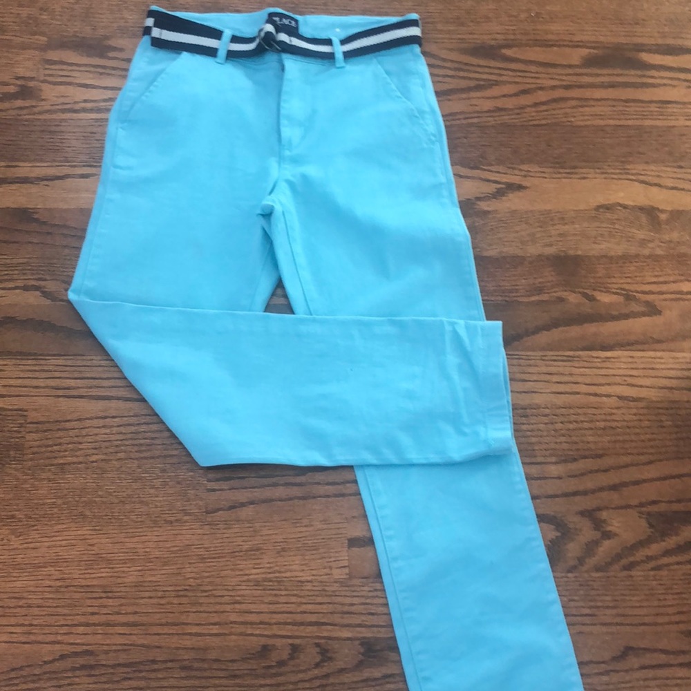 Brand new aqua blue belted pants